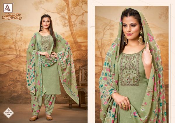 Alok Patiyala Crep Festive Wear Designer Dress Material